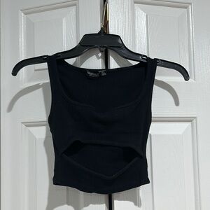 Black Women's cut out crop Top